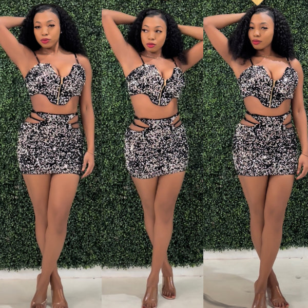 "Dazzled in Distress" Two Piece Set