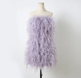 Fall In Love Ostrich Feathers Dress