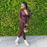 Yoga Queen Ribbed Jumpsuit