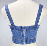 "Denim Party" Corset Crop Top