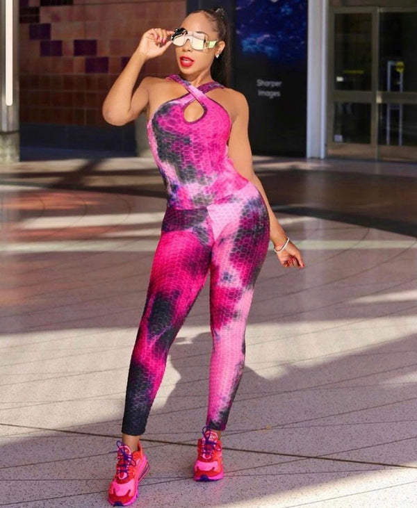 Pink Combo “Cross You Off the List” Tie Dye Jumpsuit
