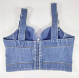 "Denim Party" Corset Crop Top