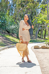 “Poolside” Crochet Cut Out Dress