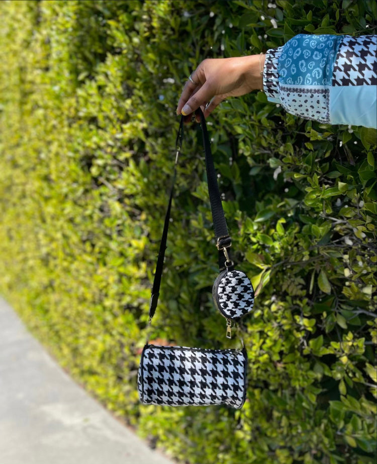 On The Grind Houndstooth Bag Set