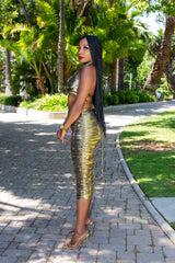 Golden Egyptian Goddess Metallic 2 Piece Set