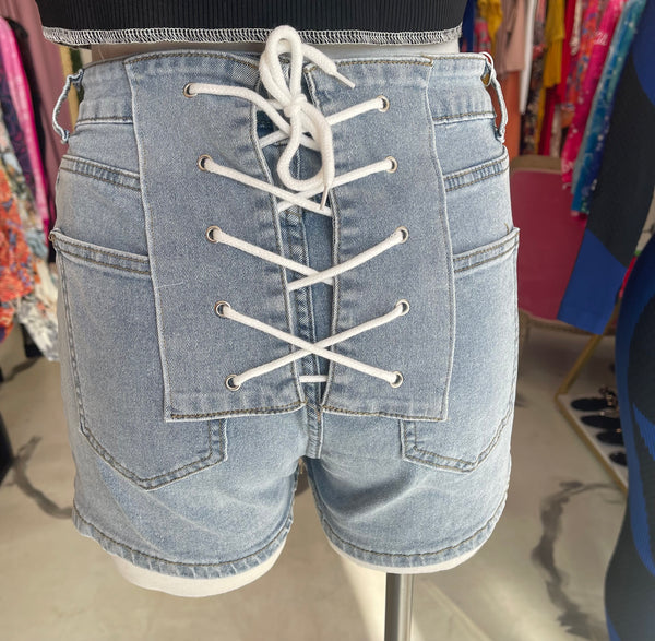 "Tied Up" Jean Shorts