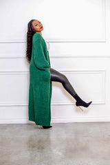 “Warm & Fuzzy” Floor Length Duster Cardigan