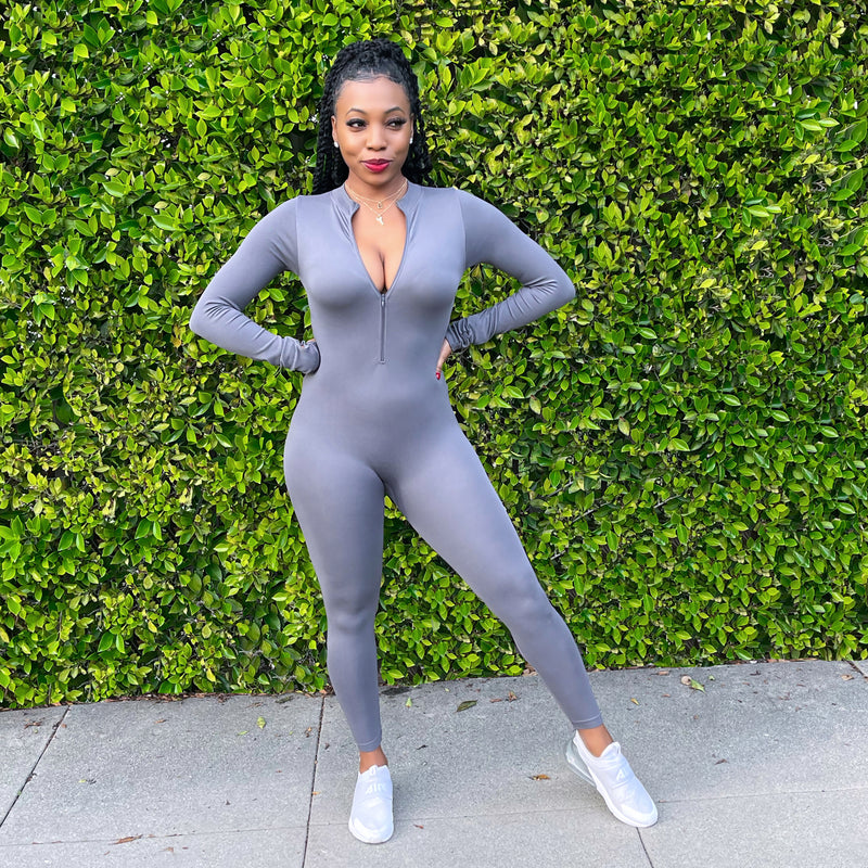 Yoga Queen Ribbed Jumpsuit